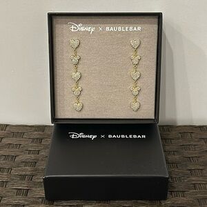 NWT Disney x Baublebar Mickey & Minnie Heart Earrings
